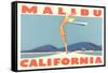 Stretching Girl, Malibu, California-null-Framed Stretched Canvas