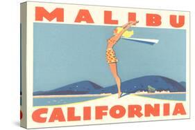 Stretching Girl, Malibu, California-null-Stretched Canvas