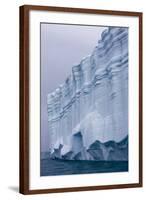 Striated Face of Brasvellbreen Glacier on Nordaustlandet-Paul Souders-Framed Photographic Print