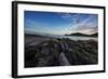 Striated Rocks at Camburi Beach at Sunrise-Alex Saberi-Framed Photographic Print