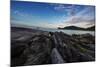 Striated Rocks at Camburi Beach at Sunrise-Alex Saberi-Mounted Photographic Print