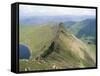 Striding Edge, Helvellyn, Lake District National Park, Cumbria, England, United Kingdom-Lee Frost-Framed Stretched Canvas