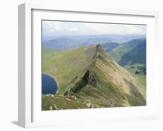 Striding Edge, Helvellyn, Lake District National Park, Cumbria, England, United Kingdom-Lee Frost-Framed Photographic Print