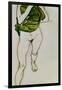 Striding Torso in Green Shirt, 1913-Egon Schiele-Framed Giclee Print