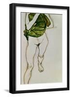 Striding Torso in Green Shirt, 1913-Egon Schiele-Framed Giclee Print