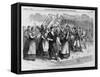 Strike of Coal-Miners at Washingtonville, Ohio Illustration Published in Frank Leslie's Illustrated-null-Framed Stretched Canvas