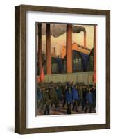 Strike-Boris Kustodiyev-Framed Giclee Print