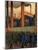 Strike-Boris Kustodiyev-Mounted Giclee Print