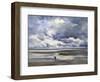 Strikes at Low Tide, Looking towards Avranche, 1880 (Oil on Canvas)-Emmanuel Lansyer-Framed Giclee Print