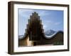 Striking Architecture of Ysios Winery Mirrors Limestone Mountains of Sierra De Cantabria Behind-John Warburton-lee-Framed Photographic Print