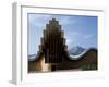 Striking Architecture of Ysios Winery Mirrors Limestone Mountains of Sierra De Cantabria Behind-John Warburton-lee-Framed Photographic Print