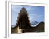 Striking Architecture of Ysios Winery Mirrors Limestone Mountains of Sierra De Cantabria Behind-John Warburton-lee-Framed Photographic Print