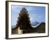 Striking Architecture of Ysios Winery Mirrors Limestone Mountains of Sierra De Cantabria Behind-John Warburton-lee-Framed Photographic Print