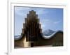 Striking Architecture of Ysios Winery Mirrors Limestone Mountains of Sierra De Cantabria Behind-John Warburton-lee-Framed Photographic Print