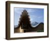 Striking Architecture of Ysios Winery Mirrors Limestone Mountains of Sierra De Cantabria Behind-John Warburton-lee-Framed Photographic Print