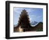 Striking Architecture of Ysios Winery Mirrors Limestone Mountains of Sierra De Cantabria Behind-John Warburton-lee-Framed Photographic Print