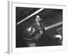 Striking Auto Worker Participating in Sit-In Inside Fisher Body Plant-William Vandivert-Framed Premium Photographic Print