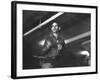 Striking Auto Worker Participating in Sit-In Inside Fisher Body Plant-William Vandivert-Framed Premium Photographic Print