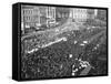 Striking Auto Workers Holding a Demonstration in Cadillac Square-William Vandivert-Framed Stretched Canvas