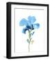 Striking Blue Iris I-Jacob Green-Framed Art Print