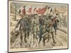 Striking French Miners Process Through the Pas De Calais-null-Mounted Photographic Print