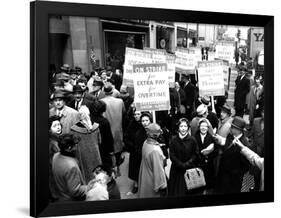 Striking Members of the International Lady Garment Workers Union (Ilgwu) Picket on 7th Ave.-null-Framed Photographic Print