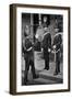 Striking the Gong at the Main Gate of the Aldershot Cavalry Barracks, Hampshire, 1896-Gregory & Co-Framed Giclee Print