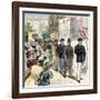 Striking Workers on Parade in the U.S., Late 1800s-null-Framed Giclee Print