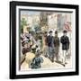 Striking Workers on Parade in the U.S., Late 1800s-null-Framed Giclee Print