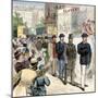 Striking Workers on Parade in the U.S., Late 1800s-null-Mounted Giclee Print