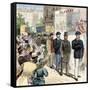 Striking Workers on Parade in the U.S., Late 1800s-null-Framed Stretched Canvas