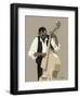 String Bass Player-William Buffett-Framed Art Print