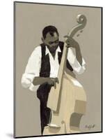 String Bass Player-William Buffett-Mounted Art Print