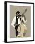 String Bass Player-William Buffett-Framed Art Print