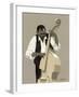 String Bass Player-William Buffett-Framed Art Print