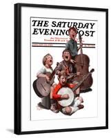 "String Quartet," Saturday Evening Post Cover, January 20, 1923-Alan Foster-Framed Giclee Print