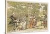 String Trio in the Garden with a Potential Brass Player Waiting for His Opportunity on the Right-Thomas Rowlandson-Stretched Canvas