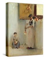 Stringing Onions, C.1882-John Singer Sargent-Stretched Canvas