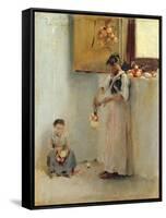 Stringing Onions, C.1882-John Singer Sargent-Framed Stretched Canvas