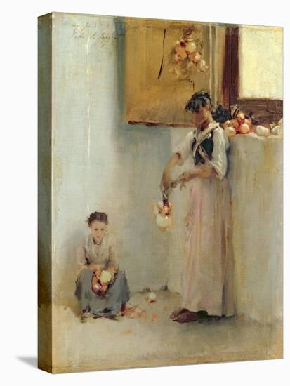 Stringing Onions, C.1882-John Singer Sargent-Stretched Canvas