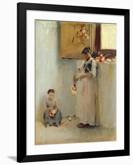 Stringing Onions, C.1882-John Singer Sargent-Framed Giclee Print