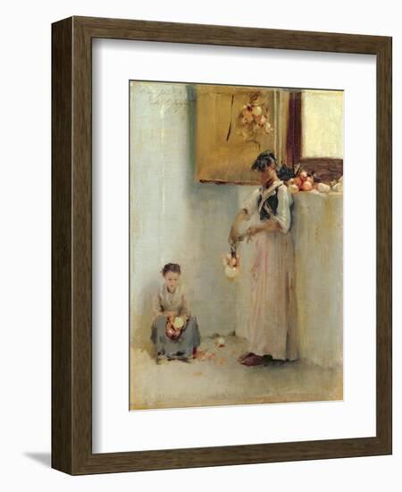 Stringing Onions, C.1882-John Singer Sargent-Framed Giclee Print