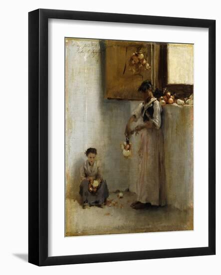 Stringing Onions-Sargent John Singer-Framed Giclee Print