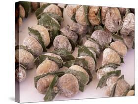 Strings of Dried Figs in the Market, Dubrovnik, Dalmatia, Croatia-Peter Higgins-Stretched Canvas