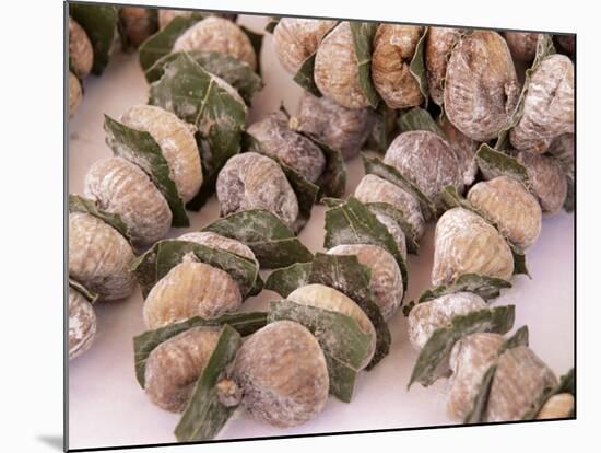 Strings of Dried Figs in the Market, Dubrovnik, Dalmatia, Croatia-Peter Higgins-Mounted Photographic Print