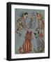 Striped Cats, C.1916 (Gouache on Paper)-Louis Wain-Framed Giclee Print