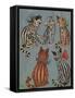 Striped Cats, C.1916 (Gouache on Paper)-Louis Wain-Framed Stretched Canvas