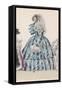 Striped Dress 1840S-F Lix-Framed Stretched Canvas