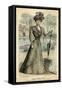 Striped Dress 1899-null-Framed Stretched Canvas