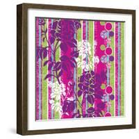 Striped Floral-Bee Sturgis-Framed Art Print